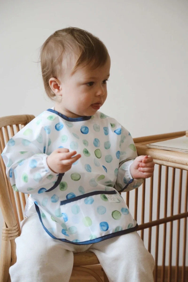 اوهلالا كوالا Long Sleeve Liquid Proof Activity Apron (6-36 Months)