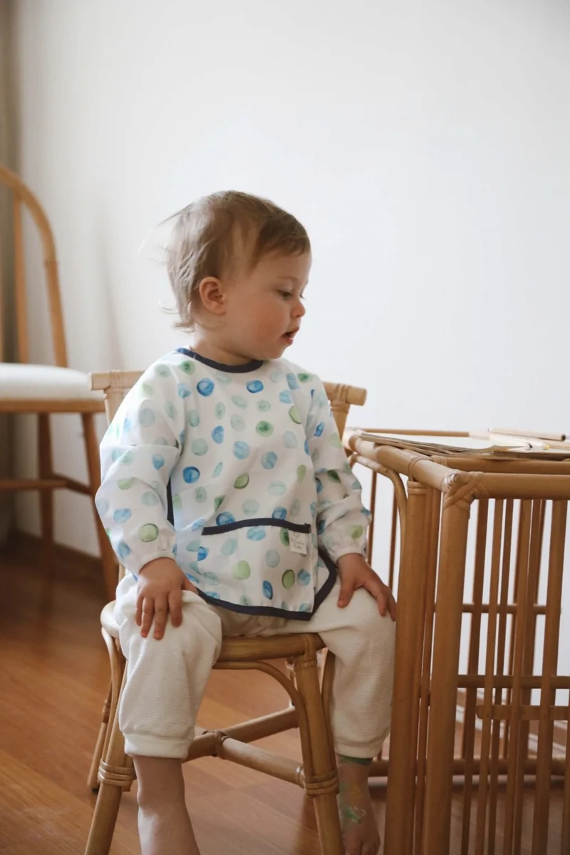 اوهلالا كوالا Long Sleeve Liquid Proof Activity Apron (6-36 Months)