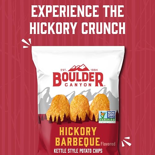 Boulder Canyon Avocado Oil Kettle Style Potato Chips Variety Pack, 18 Count - Gluten-Free, Non-GMO, Hickory Barbecue, Classic Sea Salt, Sea Salt & Cracked Pepper (1 oz Bags) - Image 4