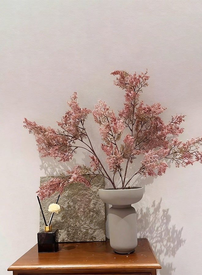 هومستر ديكور النباتات الاصطناعية 27.5 بوصة ، العشب المزيف الشجيرات البلاستيكية محاكاة زائفة فروع ميتة لعيد الميلاد طاولة الزفاف مركز الحزب فندق الشرفة ديي الديكور الوردي والأصفر والأبيض - Image 5