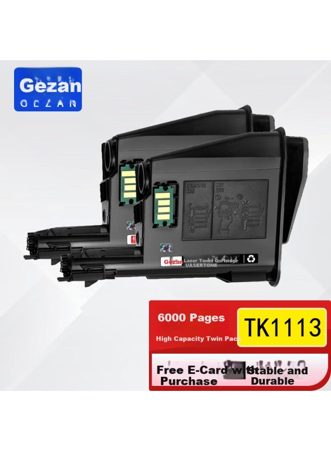Gezan Tk1113 Toner Cartridge Compatible With Kyocera Fs-1020mfp 1025 1040 1120 M1520h 1125 1061dn Printer Drum High Capacity 2-pack - Image 5