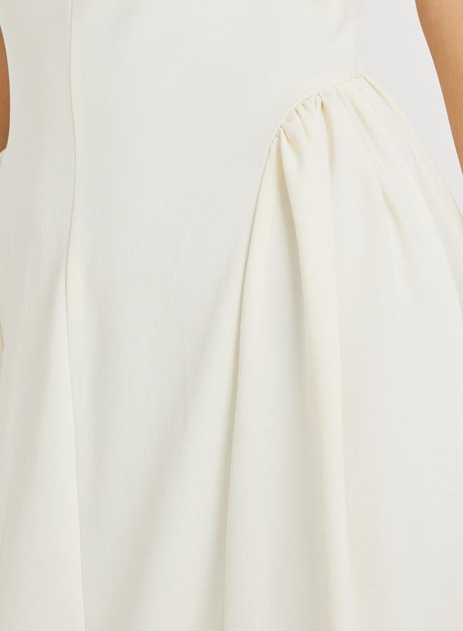 تايك تو فستان ماكسي - مطوي بدون أكمام صلب مزدوج - Image 3