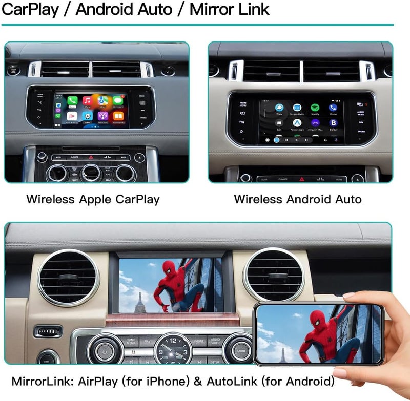 autoabc Wireless Carplay/Android Auto for Land Rover Jaguar Bosch Discovery 4 Aurora Freelander 2 XE XF XJ - Image 5