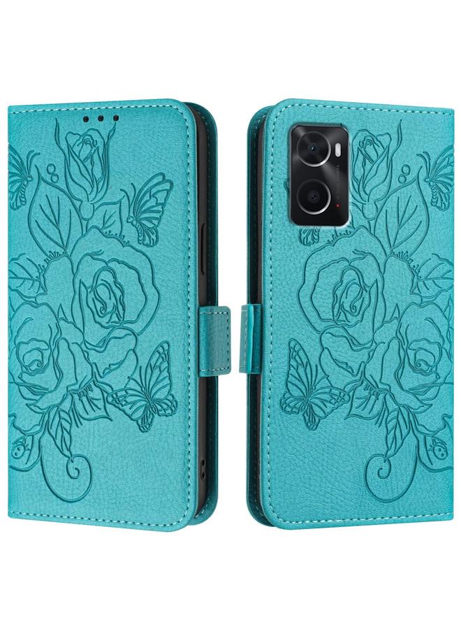 اس-توب جراب هاتف جلدي مضاد للسرقة منقوش باللون الوردي بتقنية RFID لهاتف OPPO A36 4G / A76 4G / A96 4G / K10 4G - Image 2