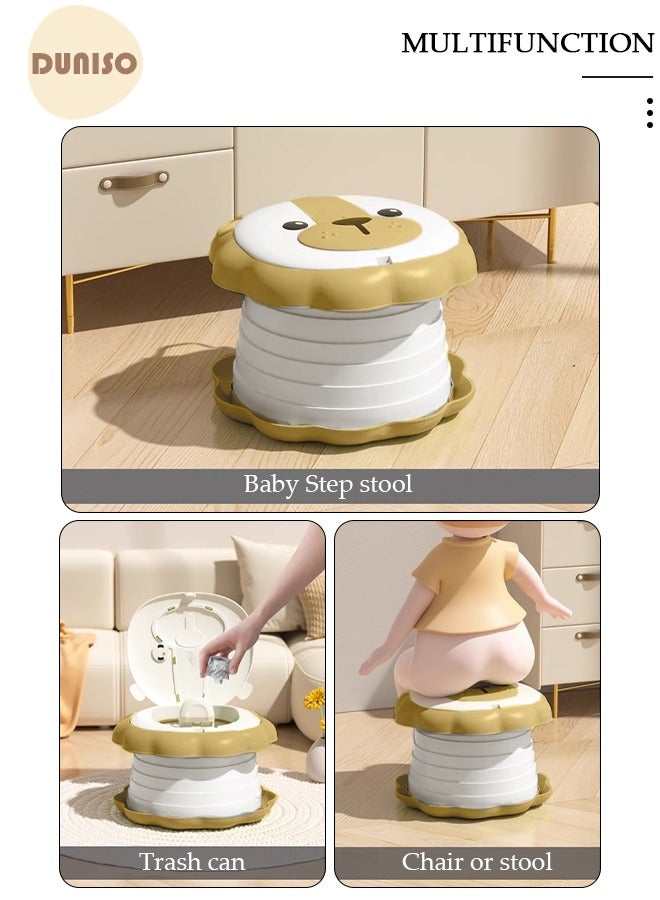 DUNISO Folding Potty Training Toilet for Kids, Folding Car potty with Storage Bags, Travel Potty Chair for Kids, Portable Toilet for Camping Outdoor and Indoor - Image 2