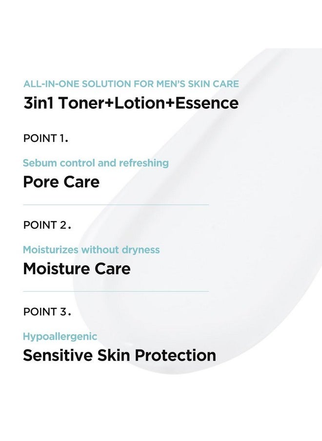 BRTC - BRTC Power Homme All in One Solution | Men's Face Moisturizer | 3-in-1 (Toner+Lotion+Essence) | Sebum Control, Korean Skincare (200ml, 6.76 fl.oz) - Image 1