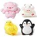 JOYIN 4 Pcs Animal Taba Squishy Toys Soft Squeeze FidgetsChick Pig HamsterPenguin Fufu Squishy ToysCute Taba Squishy Toys for Kids Easter Party Favors Gifts - Image 3