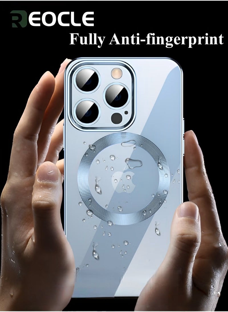 REOCLE Magnetic Case for iPhone 14 Pro Transparent Magnet Phone Case Ultra-thin iPhone 14 Pro Phone Case with Magnets Anti-scratch Shock-proof and Drop-proof Protection Without Yellowing - Image 2