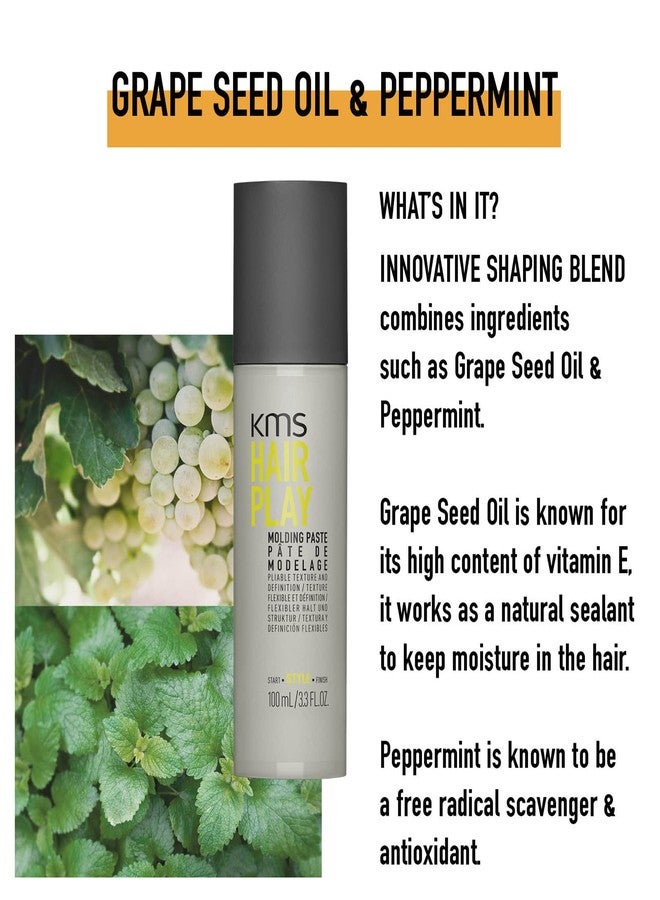 kms معجون تشكيل KMS HAIRPLAY يوفر قوام، لمعان طبيعي، ثبات مرن وتعريف للجنسين، 3.3 أونصة سائلة - Image 4