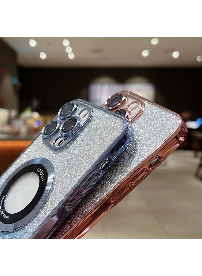 اس-توب جراب لهاتف iPhone 13 Pro Max، جراب هاتف MagSafe TPU مطلي بالكهرباء، لامع متدرج - Image 5