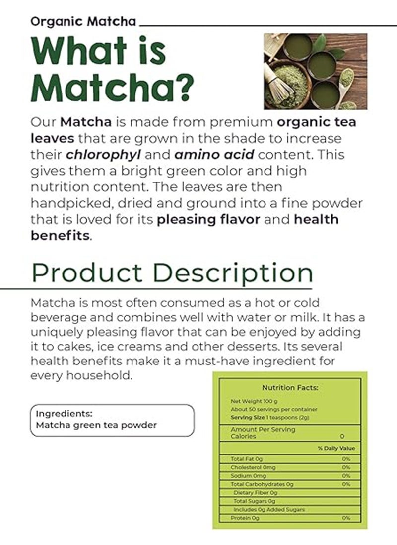 LIVSMART Organic Matcha - Green Tea Powder 100g  - Image 3