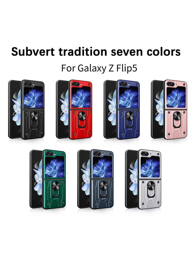 اس-توب جراب لهاتف Samsung Galaxy Z Flip5 بحامل مغناطيسي من مادة TPU+PC - Image 2