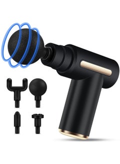 Arabest Mini Massage Gun, Portable 6 Speeds Muscle Massager Deep Tissue with 4 Massage Heads, Super Quiet Type-C Charging Percussion Massage Gun for Muscle Pain Stiffness Relief  - Image 1