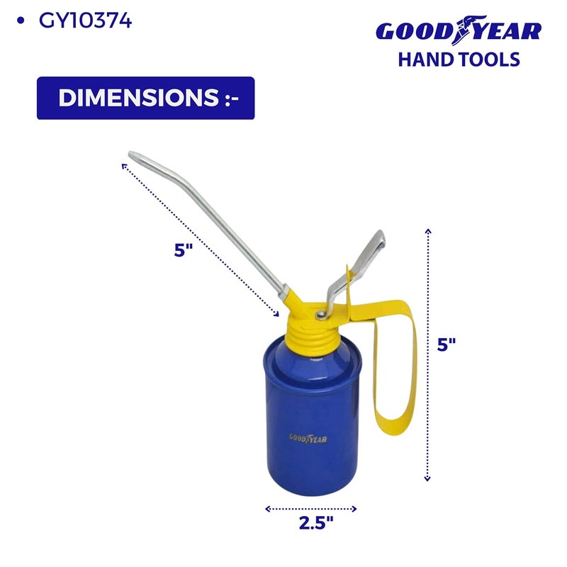 Good Year علبة زيت، علبة زيت للدراجة، سعة 1/4 باينت، مضخة زيت معدنية، مضخة يدوية GY10375 (عبوة من 1) - Image 3