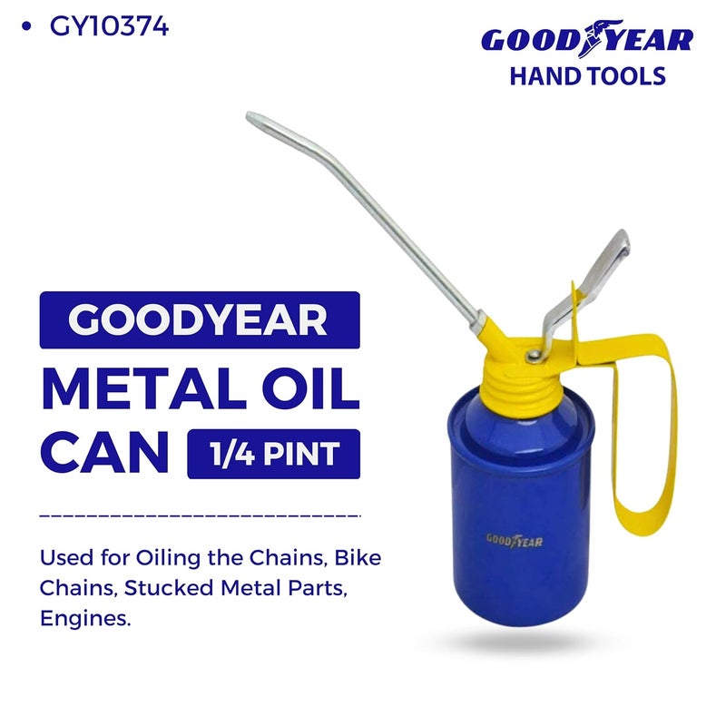 Good Year علبة زيت، علبة زيت للدراجة، سعة 1/4 باينت، مضخة زيت معدنية، مضخة يدوية GY10375 (عبوة من 1) - Image 2