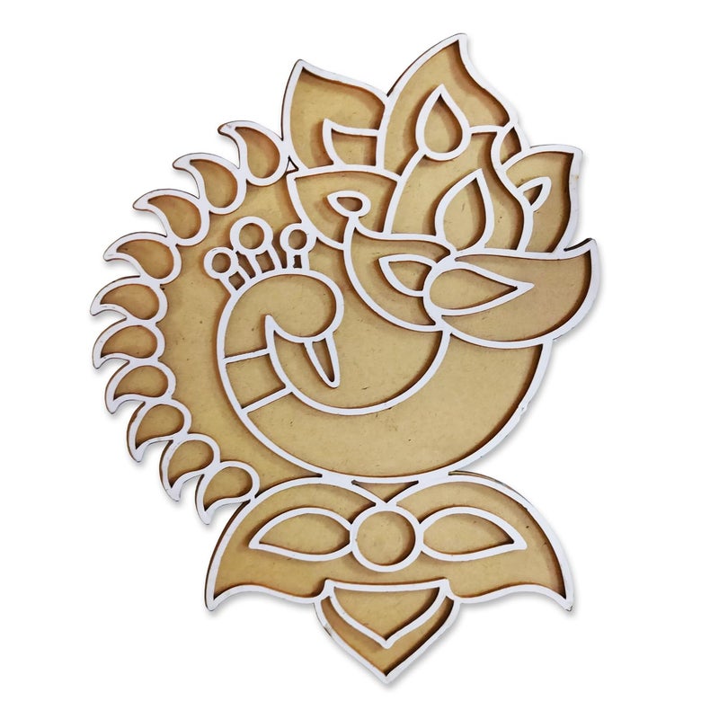 Ascension Portable Rangoli (11 inches) Stencil for Decor DIY Craft Reusable Templates for Floor Table Just Fill with Rangoli Atta or Grains for Navratri Pongal Pooja Mandir Rangoli Mats for Decoration (Design 6) - Image 2