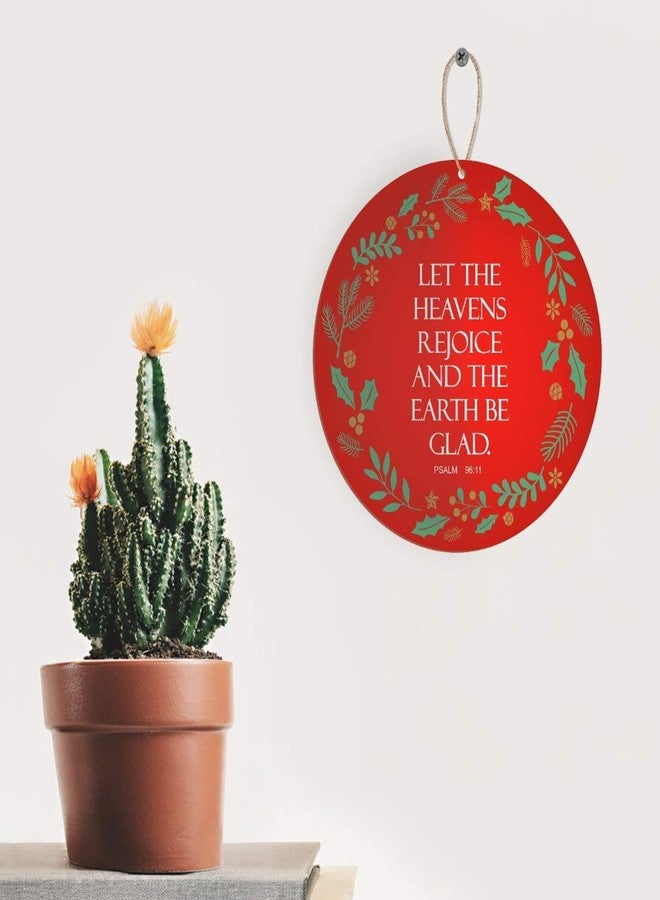 LADECOR Christmas Wooden Door Wall Hanging Ornaments for Home Decoration - Image 2