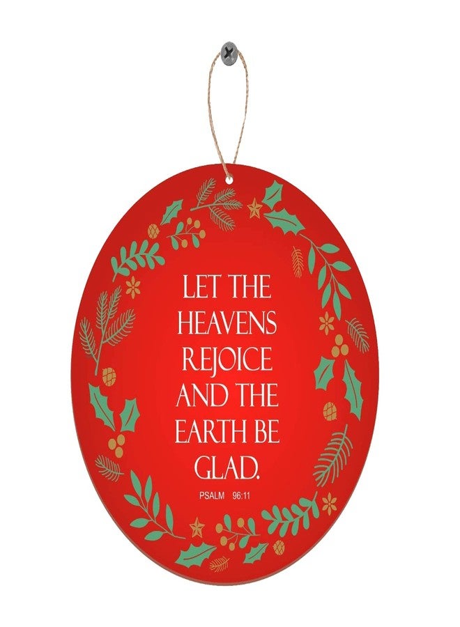 LADECOR Christmas Wooden Door Wall Hanging Ornaments for Home Decoration - Image 1