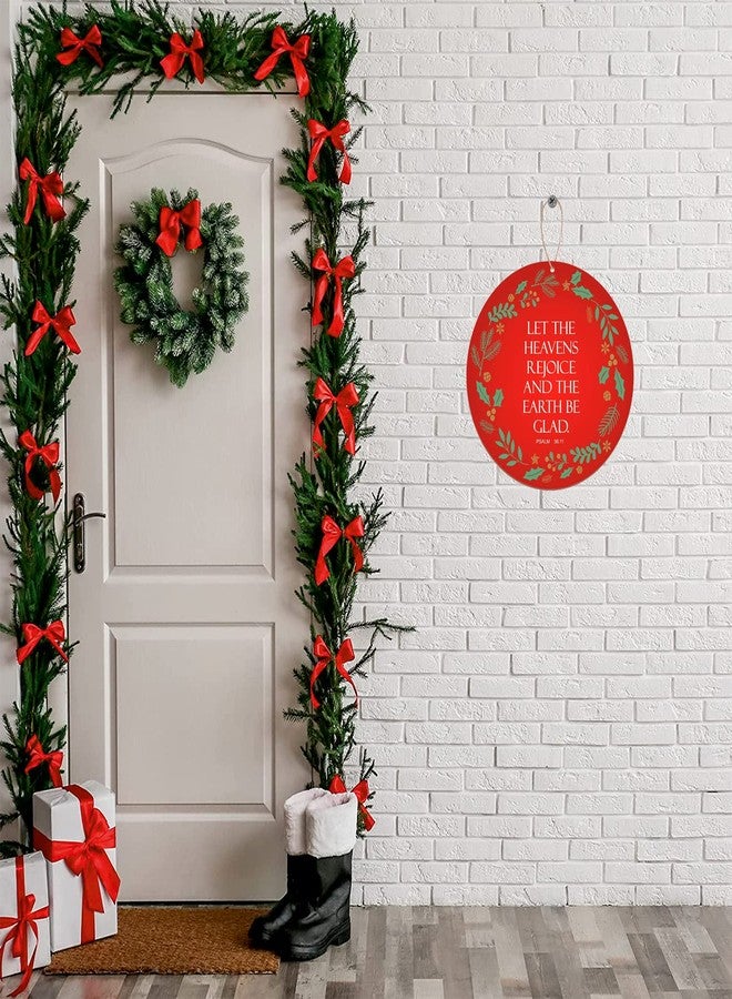LADECOR Christmas Wooden Door Wall Hanging Ornaments for Home Decoration - Image 3