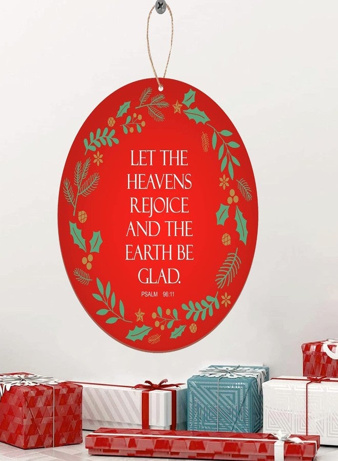 LADECOR Christmas Wooden Door Wall Hanging Ornaments for Home Decoration - Image 4