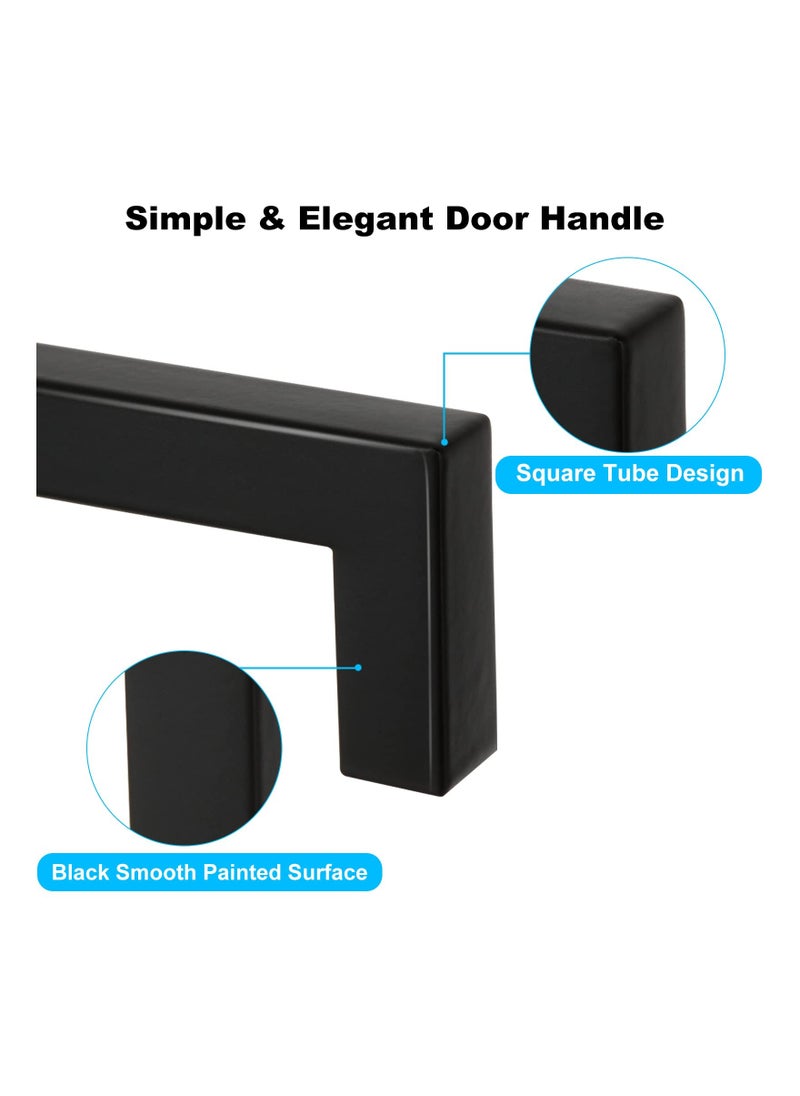 Generic - 3Pack Modern Black Square Cabinet Pulls 5 Inch Stainless Steel Drawer Handles for Kitchen and Bathroom Design - Image 1