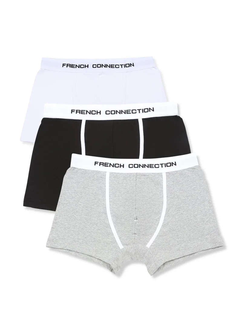 فرنش كونكشن 3 Pack Multi-Color Solid Briefs