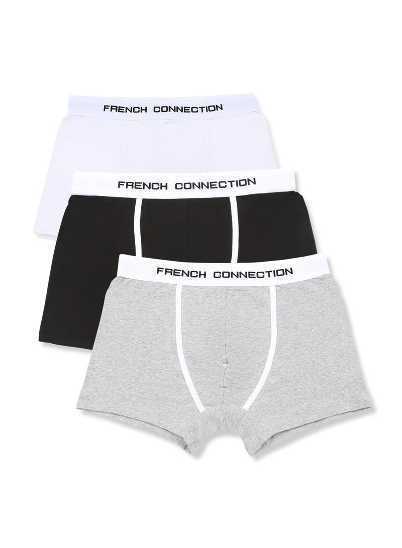 French Connection 3 Pack Multi-Color Solid Briefs - Image 1