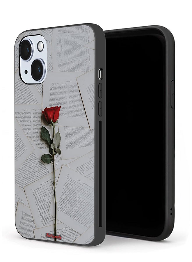Tolwak Apple iPhone 14 Plus Protective Case Rose On Papers - Image 1