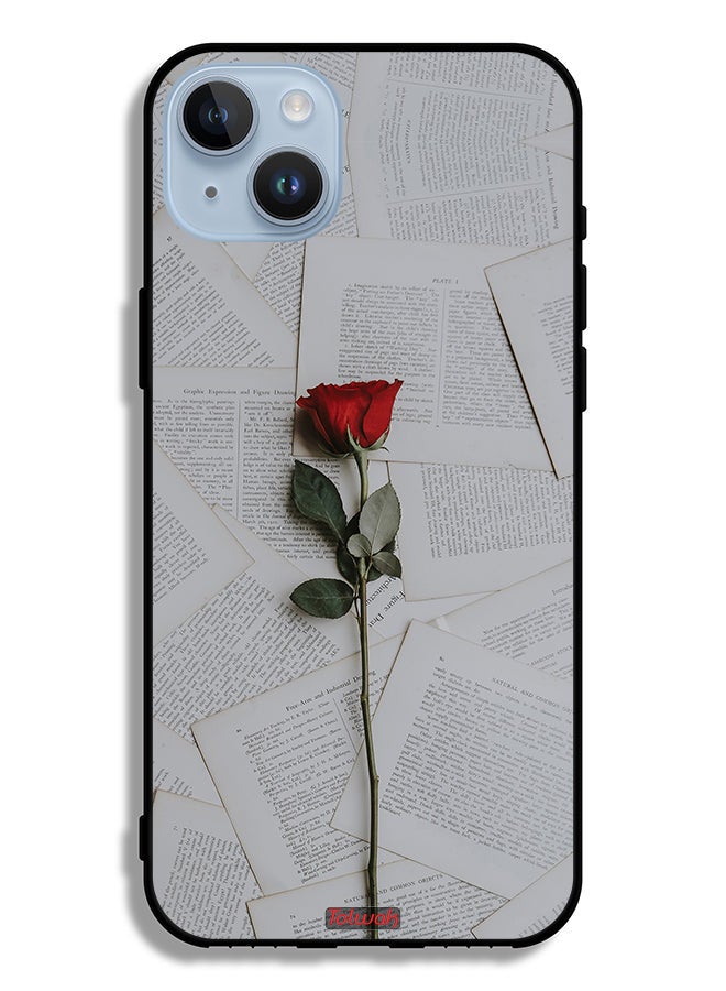 Tolwak Apple iPhone 14 Plus Protective Case Rose On Papers - Image 2
