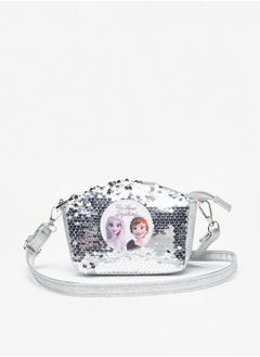Girls Frozen Applique Crossbody Bag with Detachable Strap and Zip Closure Ramadan Collection