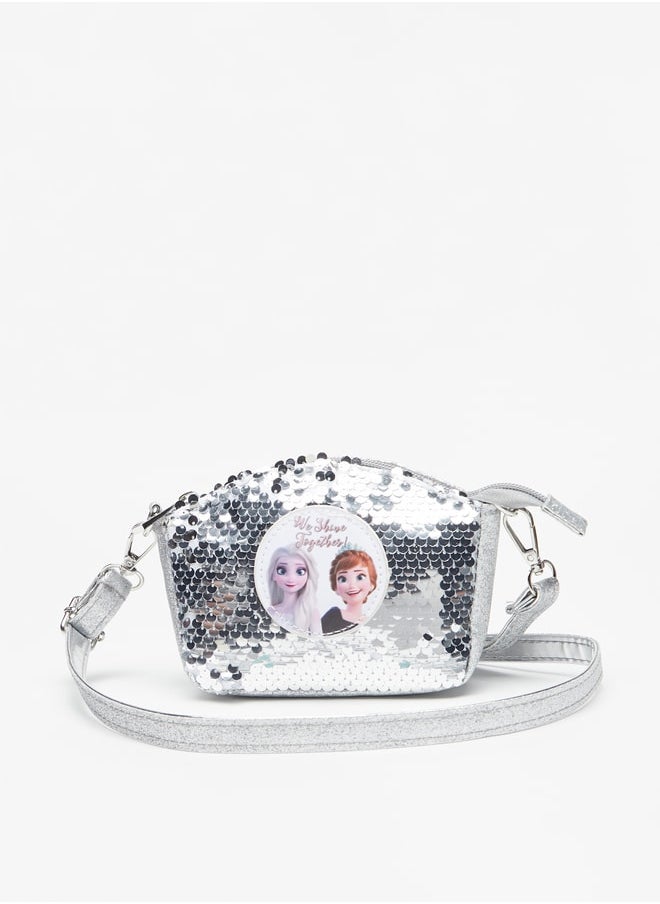 Disney - Girls Frozen Applique Crossbody Bag with Detachable Strap and Zip Closure Ramadan Collection - Image 1