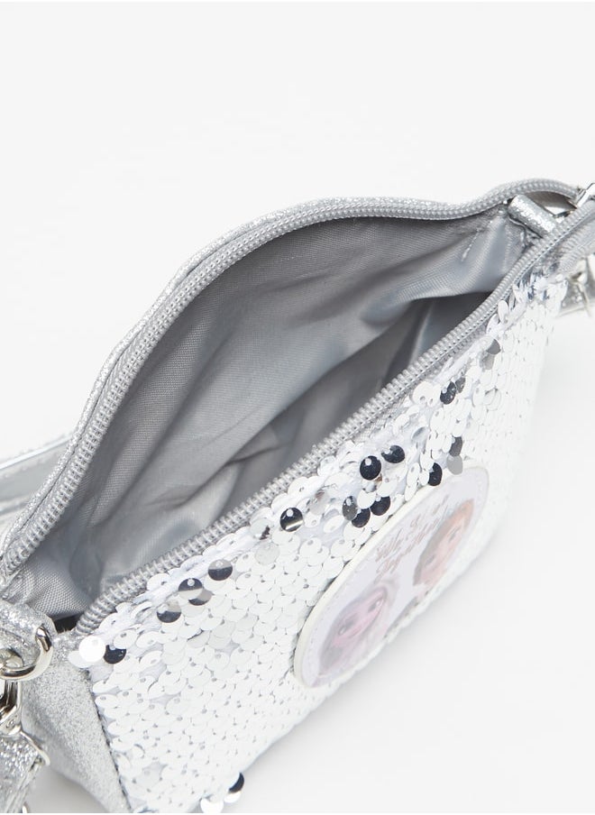 Disney - Girls Frozen Applique Crossbody Bag with Detachable Strap and Zip Closure Ramadan Collection - Image 1