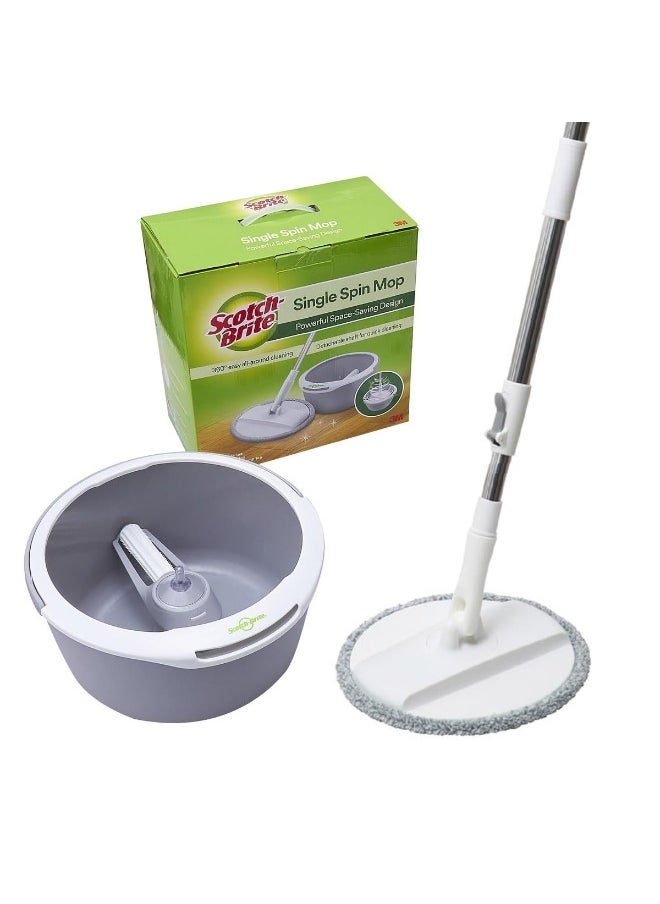 Scotch Brite - Scotch-Brite 2-in-1 Bucket Spin Mop set  includes  mop with stick  bucket  mop refill   1 set pack   360 easy all-around cleaning   Cleaning Mop   rinsing and drying in a single bucket   Floors - Image 1
