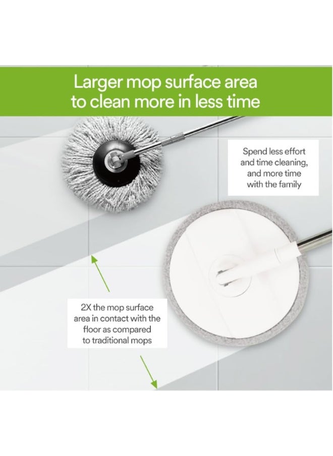Scotch Brite - Scotch-Brite 2-in-1 Bucket Spin Mop set  includes  mop with stick  bucket  mop refill   1 set pack   360 easy all-around cleaning   Cleaning Mop   rinsing and drying in a single bucket   Floors - Image 1
