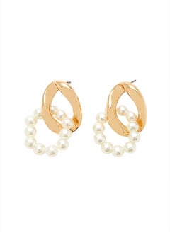 FOREVER 21 Faux Pearl Chain Drop Earrings  - Image 1