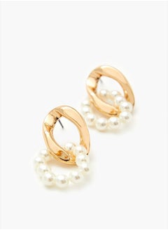FOREVER 21 Faux Pearl Chain Drop Earrings  - Image 4