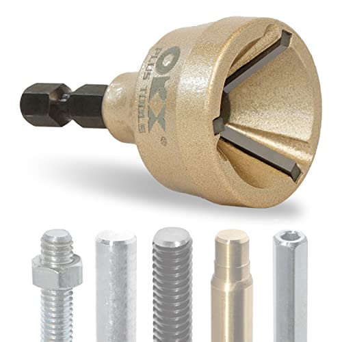 ORX PLUS TOOLS ORXPLUS Tools Deburring External Chamfer Tool, Tungsten Blade, Deburring Drill Bit, Remove Burr Tools Suitable on Stainless Rod, Thread and Pipe for Fit 1/8"-3/4"(3mm-19mm) - Image 1