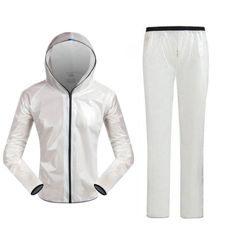 Cycling Raincoat with Hood for Men Women Waterproof Windproof Jacket / Pants / Jacket&Pants Reflective Rain Suits for Hiking Running Travel Bicycle Outdoor - Image 1