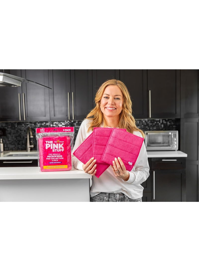 THE PINK STUFF Stardrops – The Pink Stuff – Miracle Microfibre Pad Collection 3 Pack - Image 2