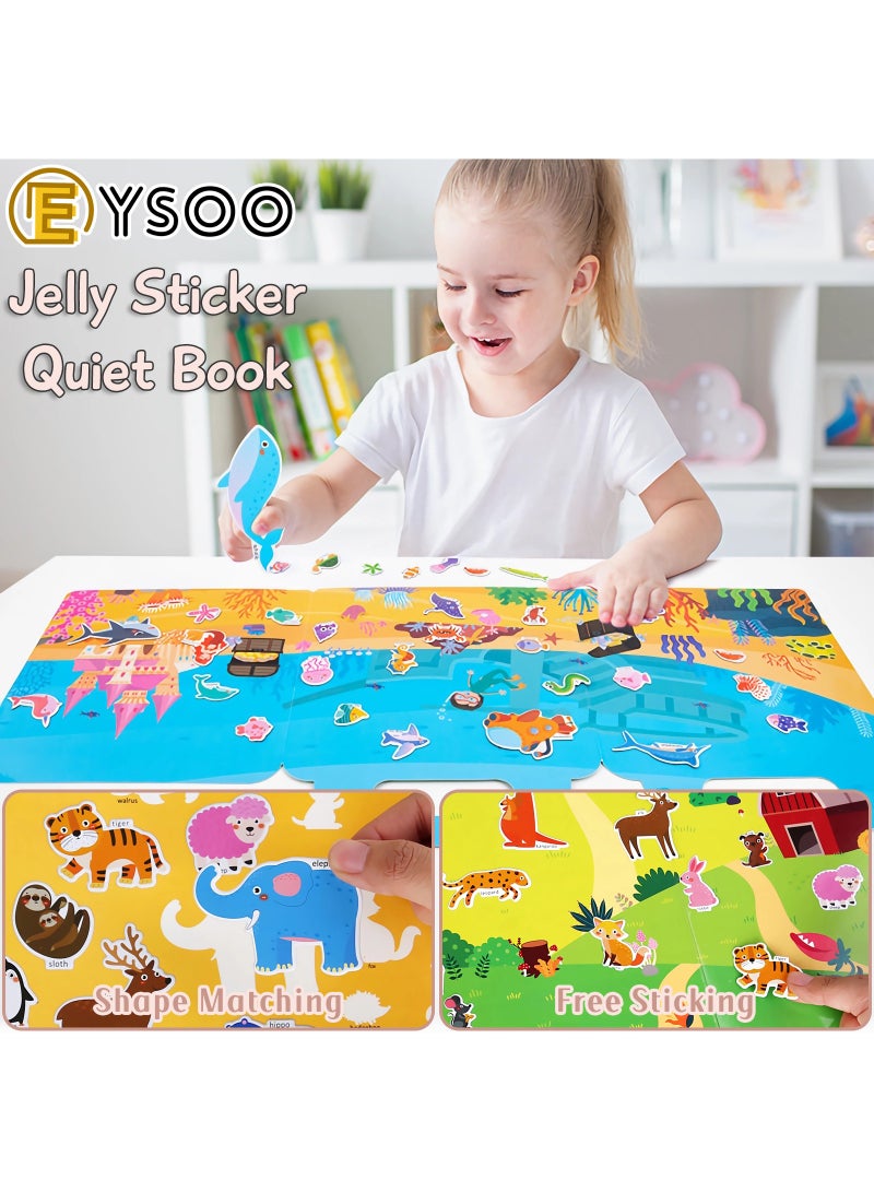 EYSOO Busy Books 6 Pack Sticker Books Kids Reusable Stickers Quiet Books Busy Books for Toddlers Activity Books Stickers Books for Boys Girls - Image 3