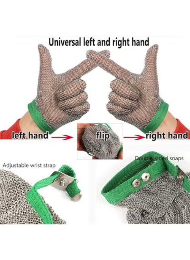 Cut Resistant Mesh Safety Gloves Durable Protective Hand Gloves for Kitchen Food Preparation and Manual Work - Image 5