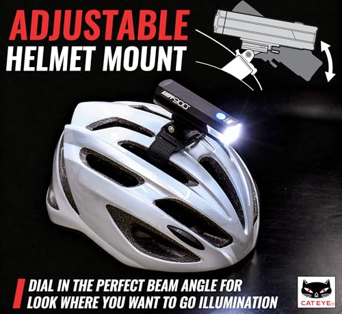 CATEYE AMPP USB Rechargeable Bike Headlight AMPP900 Helmet Mount - Image 3