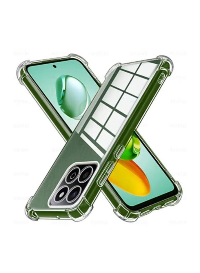 عام 2 in 1 Honor X7c 4G Phone Case Cover  Screen Protector - Shockproof Clear Slim TPU Protective Phone Cover  Full Coverage Delicate Touch Tempered Glass Screen Protector for Honor X7c 4G Clear - Image 3