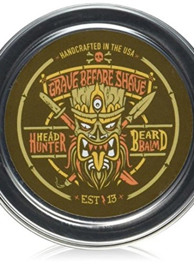GRAVE BEFORE SHAVE ™ Head Hunter Beard Balm (Tropical summer aroma) (4 oz.) - Image 1