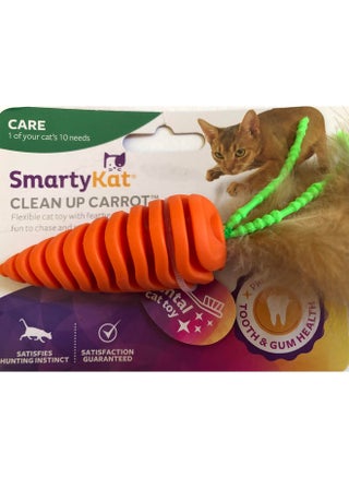 SmartyKat Clean Up Carrot Flexible Cat Toy with Feathers Fun to Chase and Soft On Gums - pzsku/ZAF35D1FAEA90515F8423Z/45/1749114198/27f7a972-2e73-4953-8e61-342dc4261b19