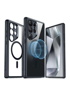 ESR ESR Classic Hybrid Case (HaloLock), Compatible with Samsung Galaxy S24 Ultra, Clear Black  - Image 1