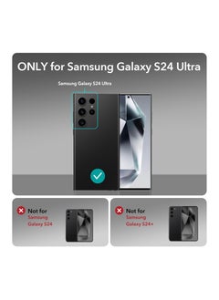 ESR ESR Classic Hybrid Case (HaloLock), Compatible with Samsung Galaxy S24 Ultra, Clear Black  - Image 2