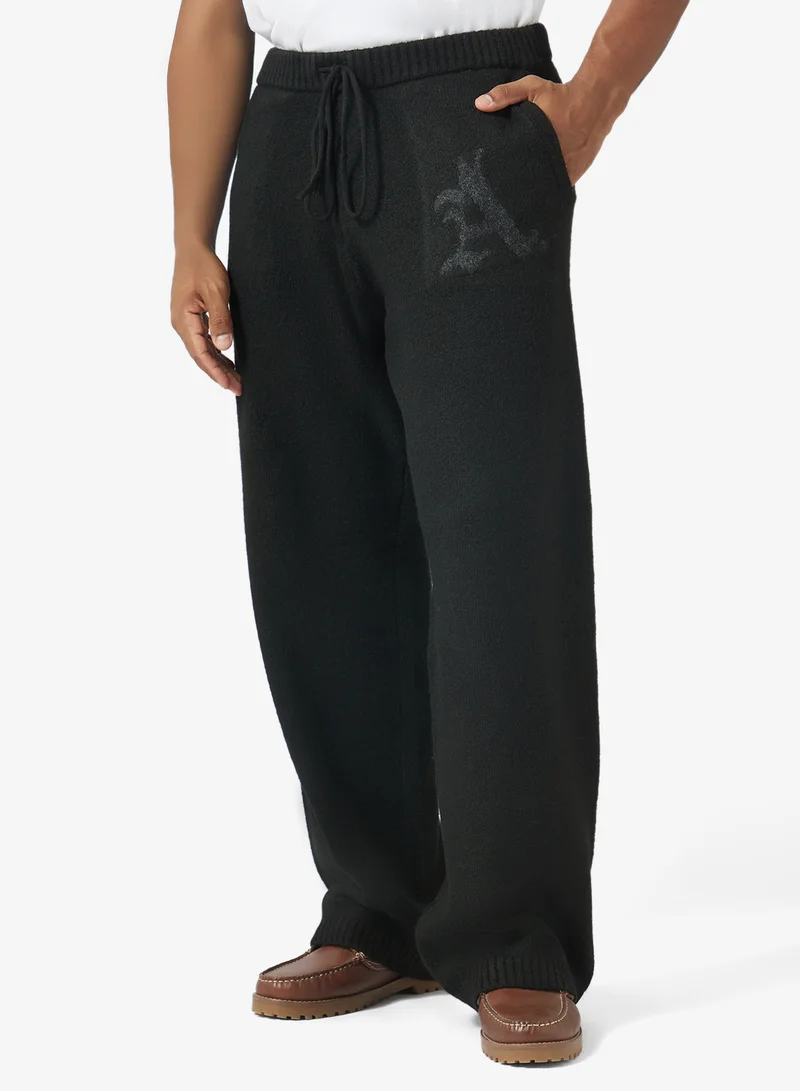 Knitted Wide Leg Sweatpants