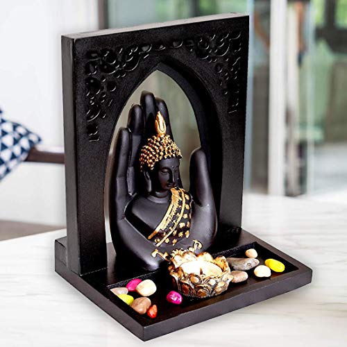 Mariner's Creation Hand Buddha Statues for Living Room showpiece for Home Decor and Gift Color -Black size-19.5X15X23.5 CM - Image 3