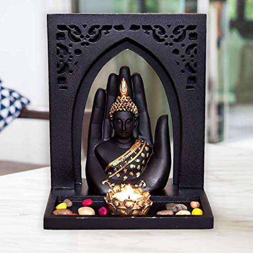 Mariner's Creation Hand Buddha Statues for Living Room showpiece for Home Decor and Gift Color -Black size-19.5X15X23.5 CM - Image 2